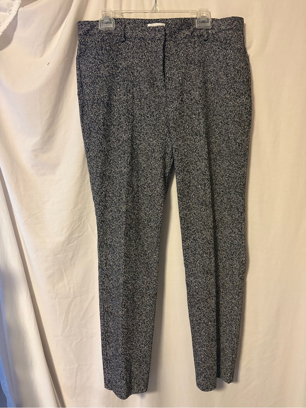Calvin Klein Straight Leg Pants in Black and White Speckle